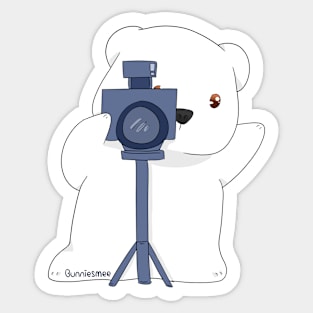 Camera man Polar Bear | Bunniesmee Sticker